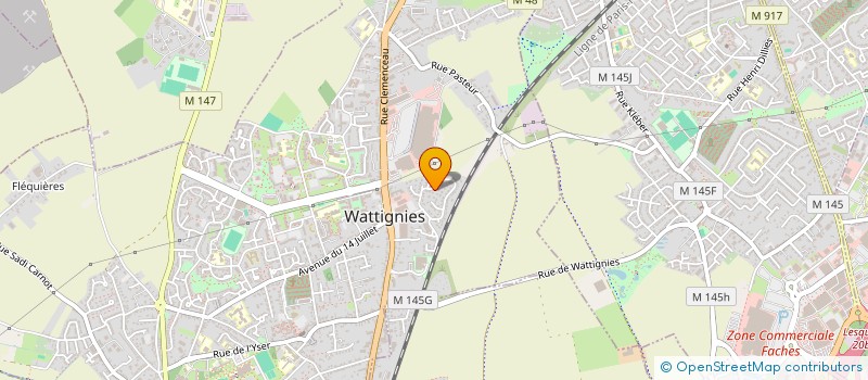 localisation de l'entreprise FRANCLAIRE  WATTIGNIES