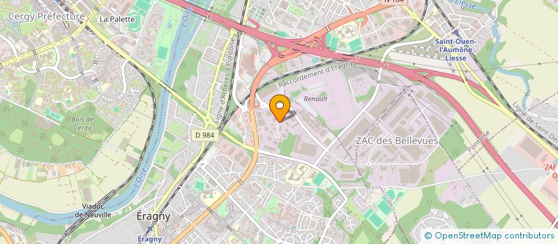 localisation de l'entreprise FRANCO PLAST à ERAGNY