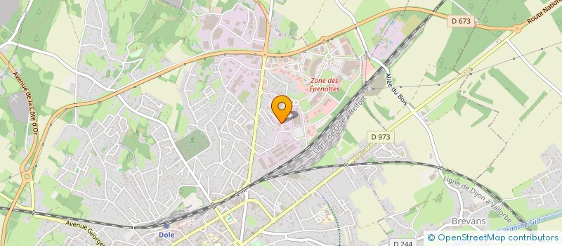localisation de l'entreprise FRANCODEP JURA à DOLE