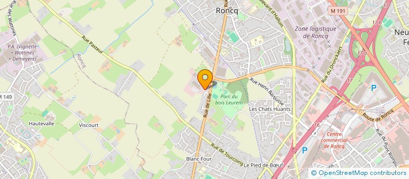 localisation de l'entreprise FRANCOIS BERLEMONT  WASQUEHAL