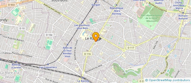 localisation de l'entreprise FRANCOIS CALVIER à LE RAINCY