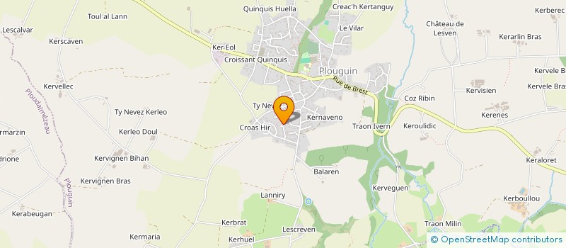 localisation de l'entreprise FRANCOIS - CHANTAL  PLOUGUIN