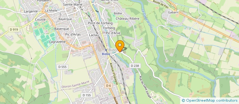 localisation de l'entreprise FRANCOIS DE SUPERVIELLE ET HELENE DE BOUSSIERS  BIDOS