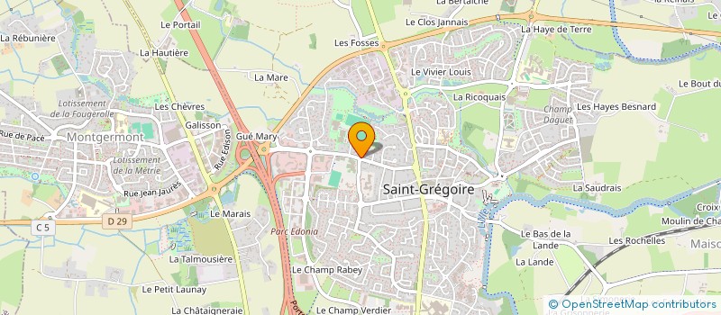 localisation de l'entreprise FRANCOIS GRELLEY SA à SAINT-GREGOIRE