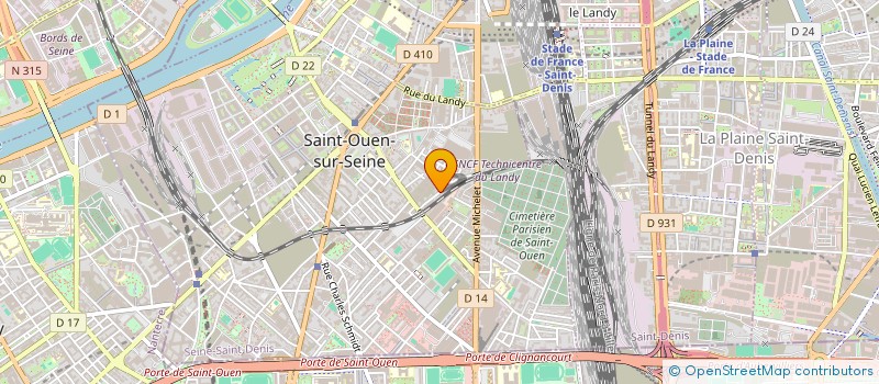 localisation de l'entreprise FRANCOIS MIGAULT SPORT à SAINT-OUEN-SUR-SEINE