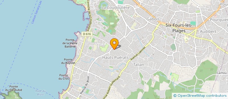localisation de l'entreprise FRANCOIS SARL à SIX FOURS LES PLAGES