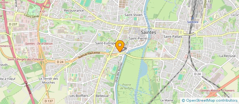 localisation de l'entreprise FRANCOISE DOUTREUWE  SAINTES