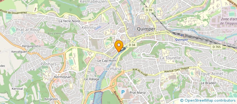 localisation de l'entreprise FRANCOISE PINSON-GAUTIER, JEAN-BAPTISTE BESCOND, LISA PELLANDA, NOTAIRES ASSOCIES à QUIMPER