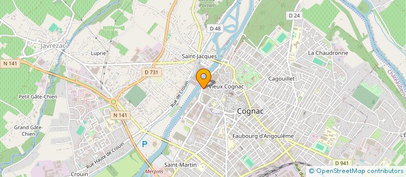 localisation de l'entreprise FRANCS CHAMPS PARTICIPATIONS à COGNAC