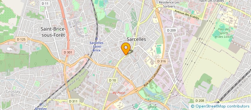 localisation de l'entreprise FRANDA à SARCELLES