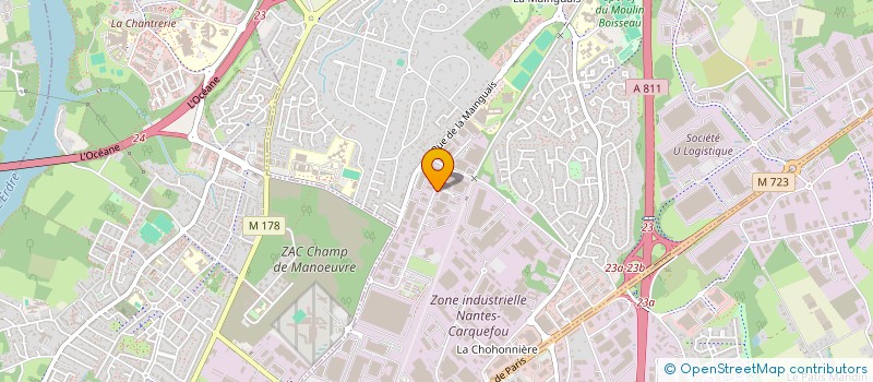 localisation de l'entreprise FRANGARO 3  CARQUEFOU