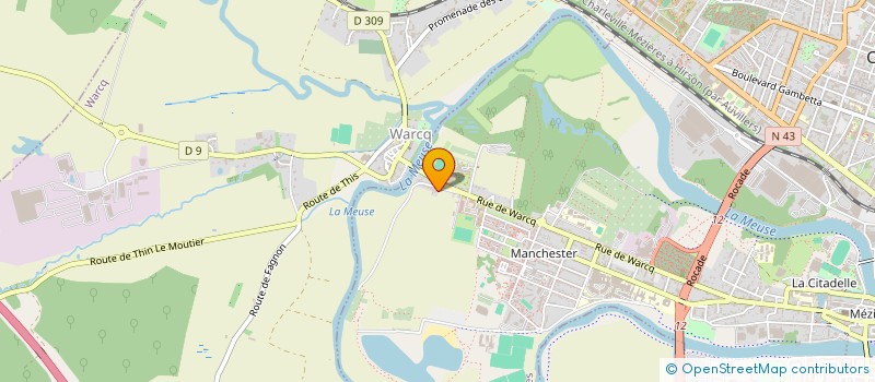 localisation de l'entreprise FRANGAUX 39  CHARLEVILLE MEZIERES