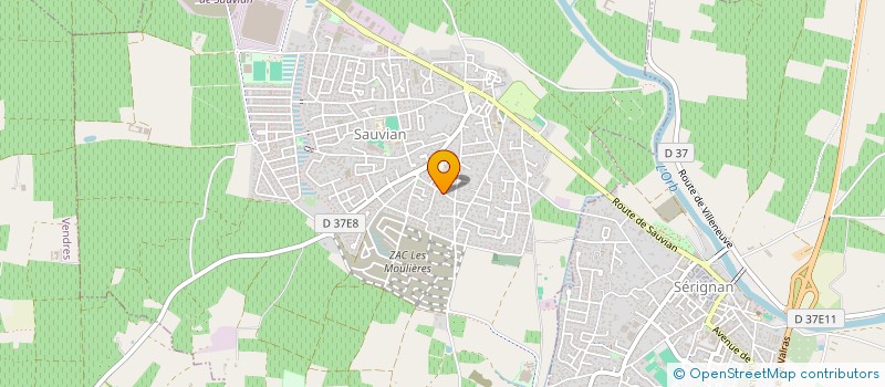 localisation de l'entreprise FRANGER CHRISTOPHE  SAUVIAN