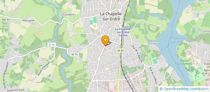 localisation de l'entreprise FRANGEUL PLOMBERIE à LA CHAPELLE-SUR-ERDRE