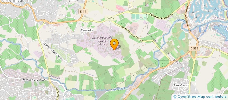 localisation de l'entreprise FRANK LIOGIER  GRIMAUD