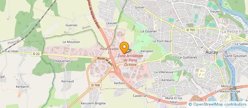localisation de l'entreprise FRANKLIN à AURAY