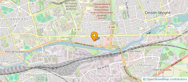 localisation de l'entreprise FRANTEVE à CESSON-SEVIGNE
