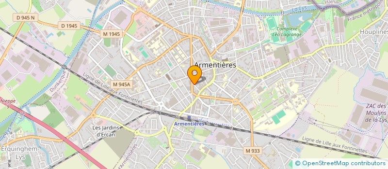 localisation de l'entreprise FRANTOINE  ARMENTIERES