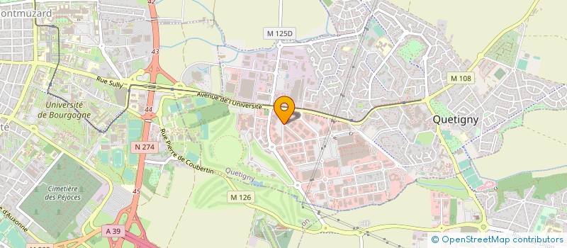 localisation de l'entreprise FRANZONI FRANCHE COMTE  QUETIGNY