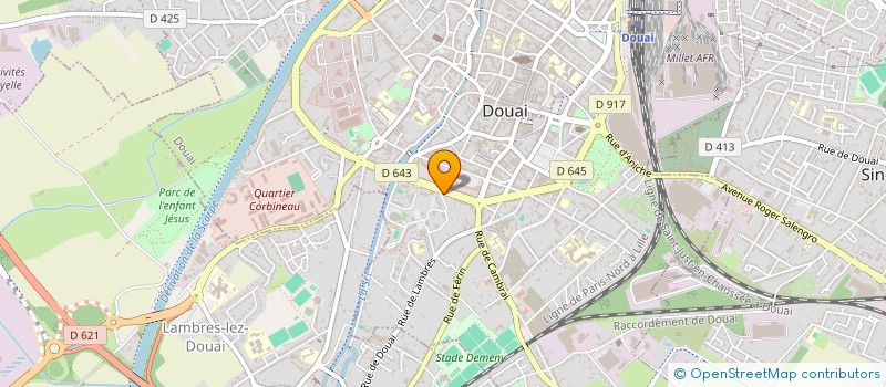 localisation de l'entreprise FRAPAR à DOUAI
