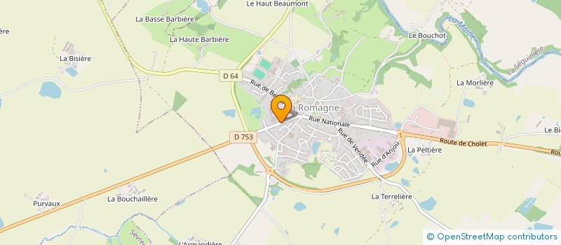 localisation de l'entreprise FRAPIMA à LA ROMAGNE