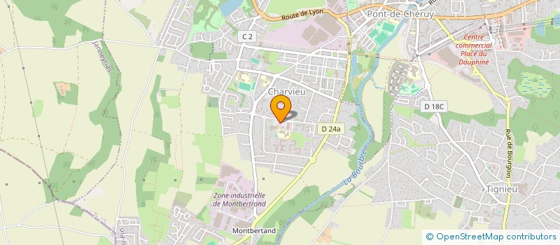 localisation de l'entreprise FRAPPART-SIMON ET MALEYSSON  CHARVIEU-CHAVAGNEUX