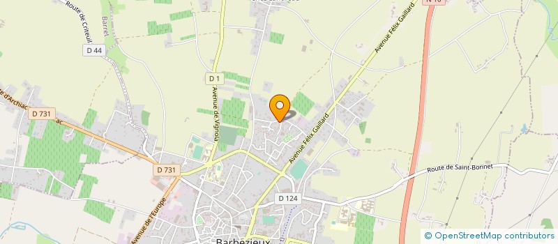 localisation de l'entreprise FRAPPIER C ET LANFRIERE J  BARBEZIEUX SAINT HILAIRE