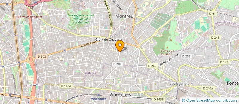 localisation de l'entreprise FRASCHETTA à MONTREUIL