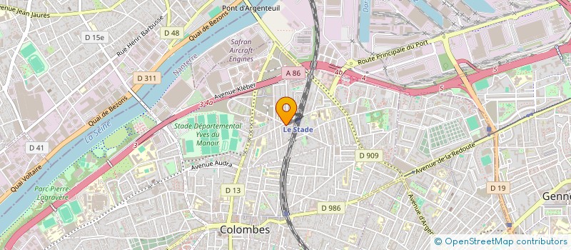 localisation de l'entreprise FRATEM à COLOMBES
