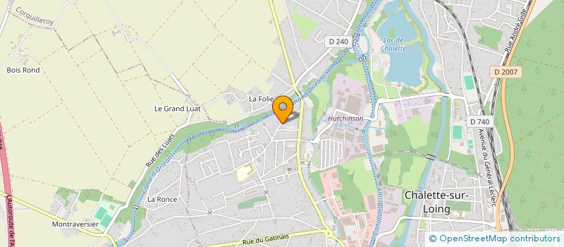 localisation de l'entreprise FRATERCITE POUR UNE REGIE DES QUARTIERS DE CHALETTE SUR LOING à CHALETTE-SUR-LOING