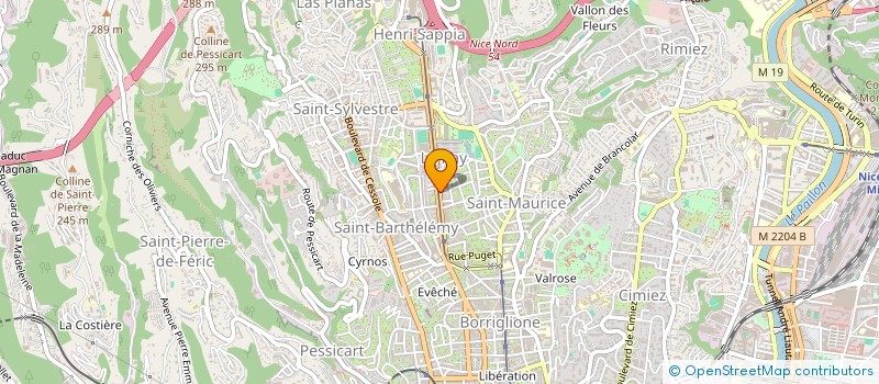 localisation de l'entreprise FRATERNELLE à NICE