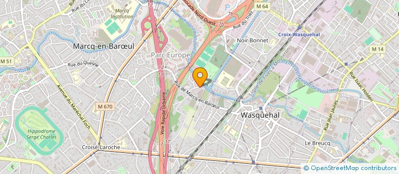 localisation de l'entreprise FRATERNELLE DES ANCIENS COMBATTANTS DE WASQUEHAL  WASQUEHAL