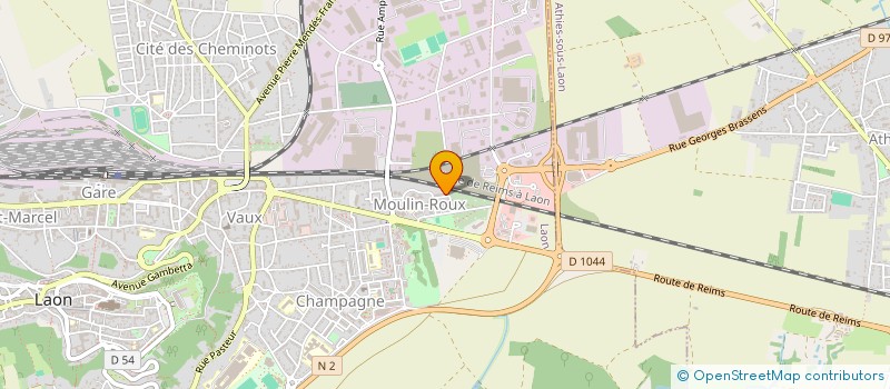 localisation de l'entreprise FRATERNELLE DES CHEMINOTS DE LAON - SECTION FOOTBALL à LAON