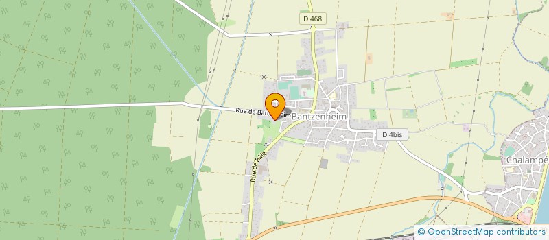 localisation de l'entreprise FRATERNELLE DES DONNEURS DE SANG DE BANTZENHEIM à BANTZENHEIM