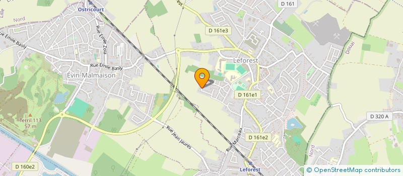 localisation de l'entreprise FRATERNITE BADMINTON CLUB D'OSTRICOURT  OSTRICOURT