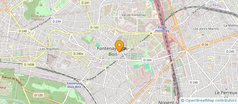 localisation de l'entreprise FRATERNITE FONTENAY FOOT à FONTENAY-SOUS-BOIS