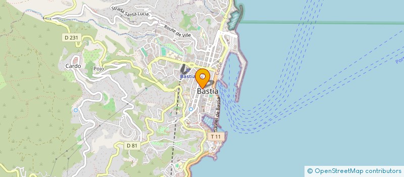 localisation de l'entreprise FRATICAP à BASTIA