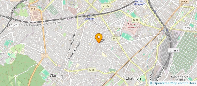 localisation de l'entreprise FRATYS à CHATILLON