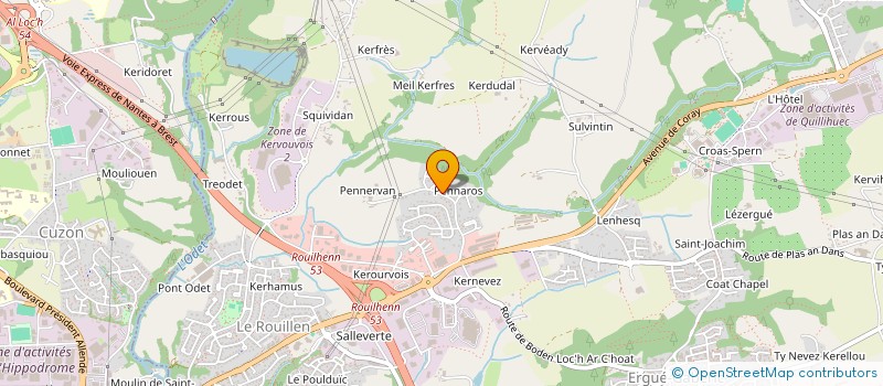 localisation de l'entreprise FRAYORMAT  ERGUE-GABERIC