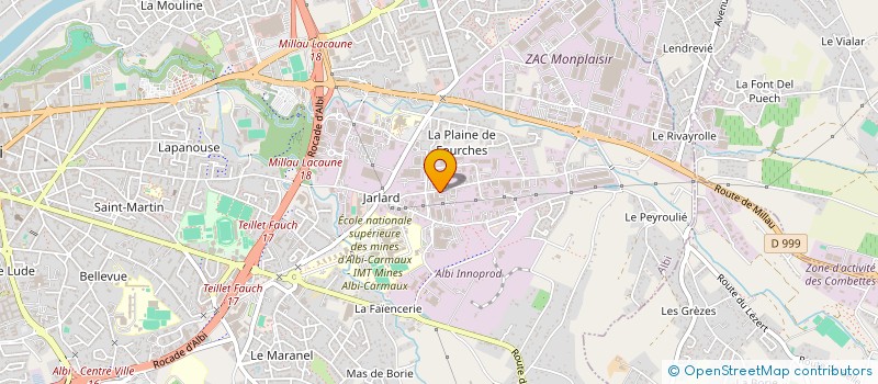 localisation de l'entreprise FRAYSSINET E.W à ALBI