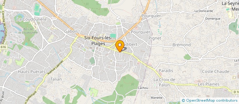 localisation de l'entreprise FRAZIER SARL à SIX-FOURS-LES-PLAGES