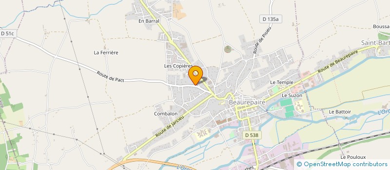 localisation de l'entreprise FRBN à BEAUREPAIRE