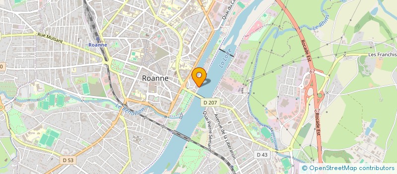 localisation de l'entreprise FRD HOLDING à ROANNE