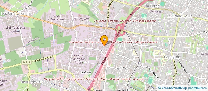 localisation de l'entreprise FREANNE à MERIGNAC