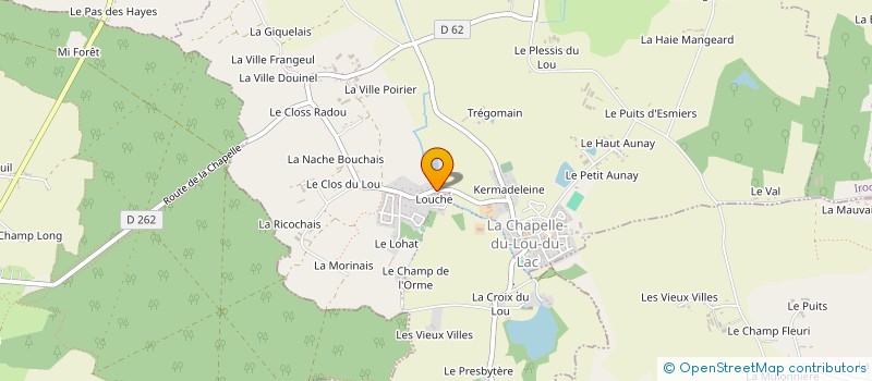 localisation de l'entreprise FRED MENUISERIE  LA CHAPELLE DU LOU DU LAC