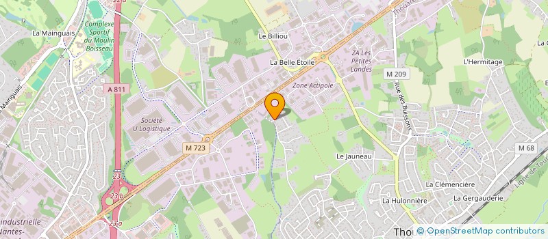 localisation de l'entreprise FRED PISCINES à THOUARE-SUR-LOIRE