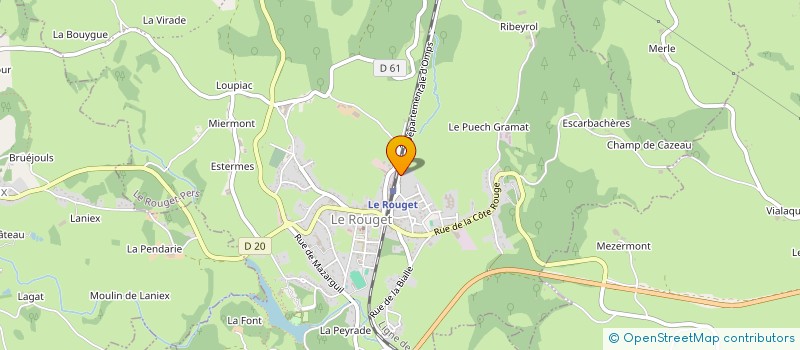 localisation de l'entreprise FRED TRANSPORTS 15 à LE ROUGET-PERS