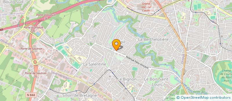 localisation de l'entreprise FREDANNE à ORVAULT