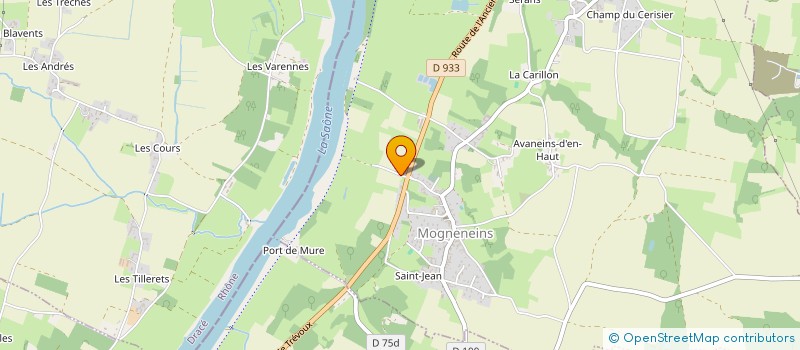 localisation de l'entreprise FREDELEC ELECTRICITE  MOGNENEINS