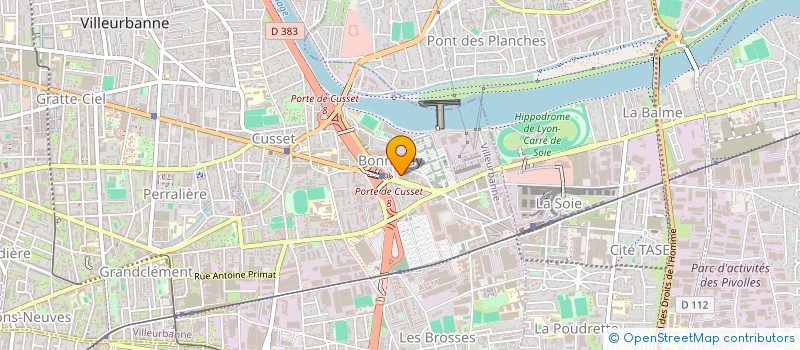 localisation de l'entreprise FREDENT ART à VILLEURBANNE